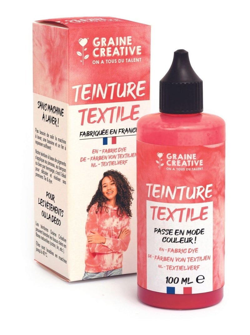 Peinture pour textile 100 ml effet tie and die - - Graine Créative Orange - Kiabi