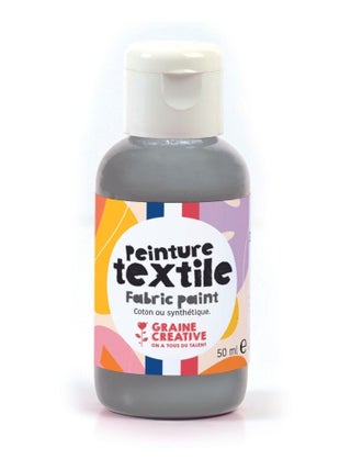 Peinture pour textile 50 ml - argenté - Graine Créative