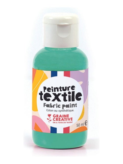 Peinture pour textile 50 ml - bleu turquoise - Graine Créative - Kiabi