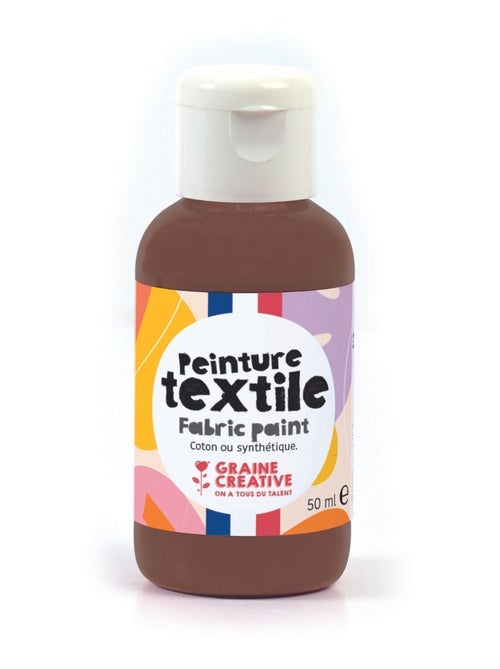 Peinture pour textile 50 ml - chocolat - Graine Créative - Kiabi