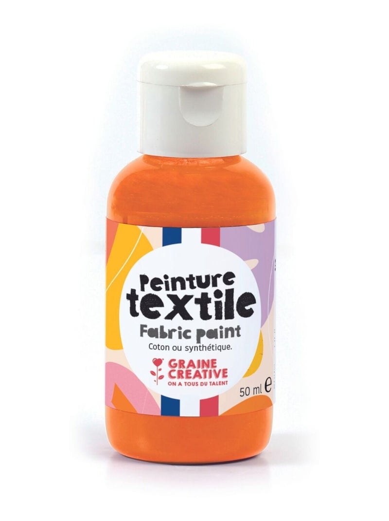 Peinture pour textile 50 ml - orange - Graine Créative Orange - Kiabi