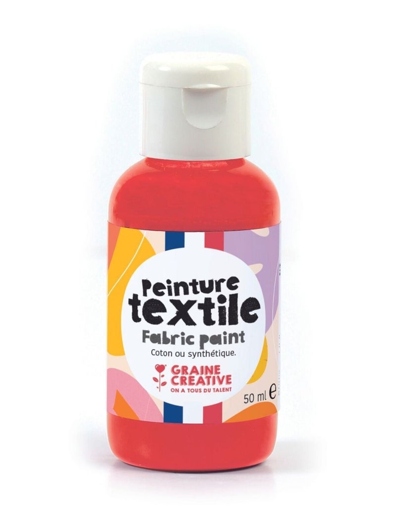 Peinture pour textile 50 ml - rouge - Graine Créative Rouge - Kiabi