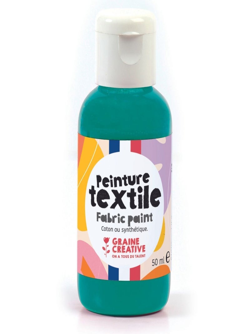Peinture pour textile 50 ml - vert canard - Graine Créative Vert - Kiabi
