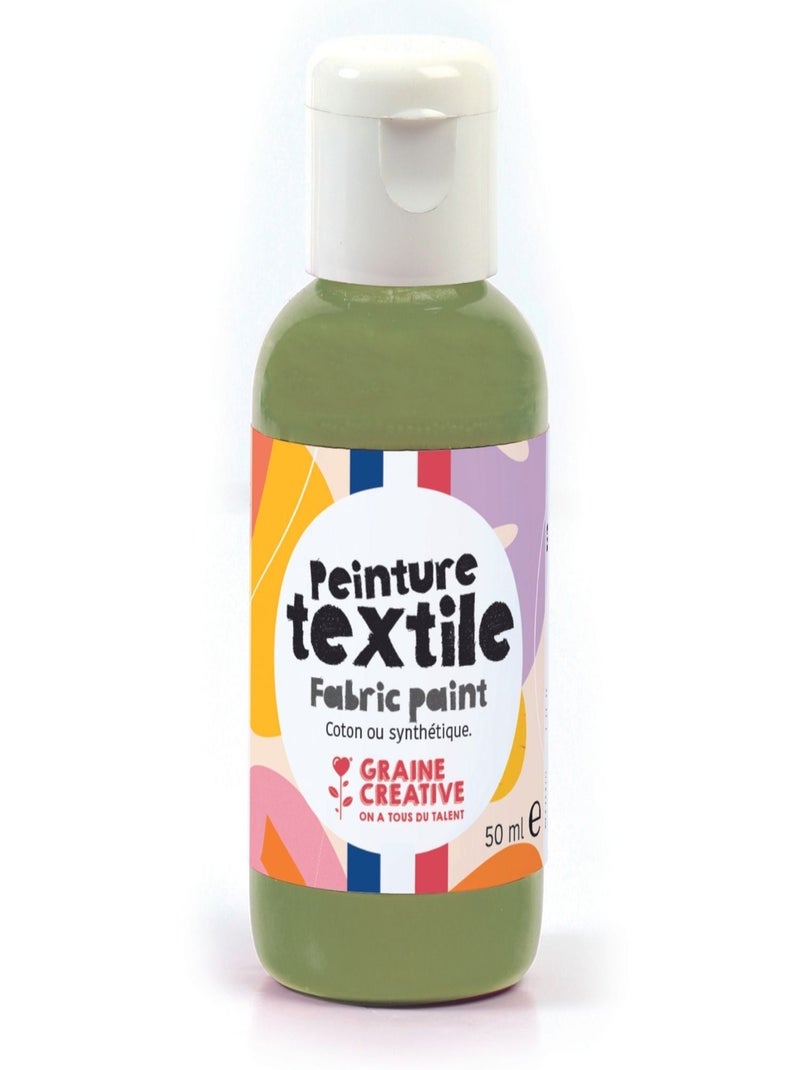 Peinture pour textile 50 ml - vert kaki - Graine Créative Vert - Kiabi