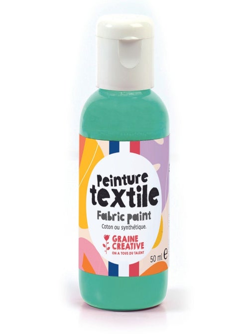Peinture pour textile 50 ml - vert menthe - Graine Créative - Kiabi