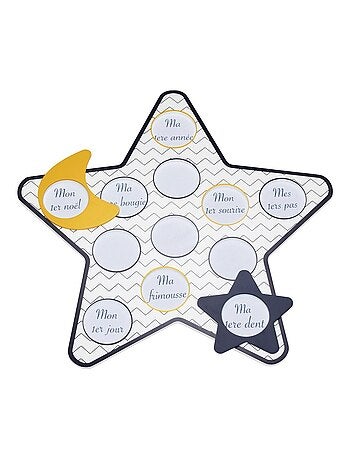 Pèle-mêle 12 photos en bois étoile - SAUTHON