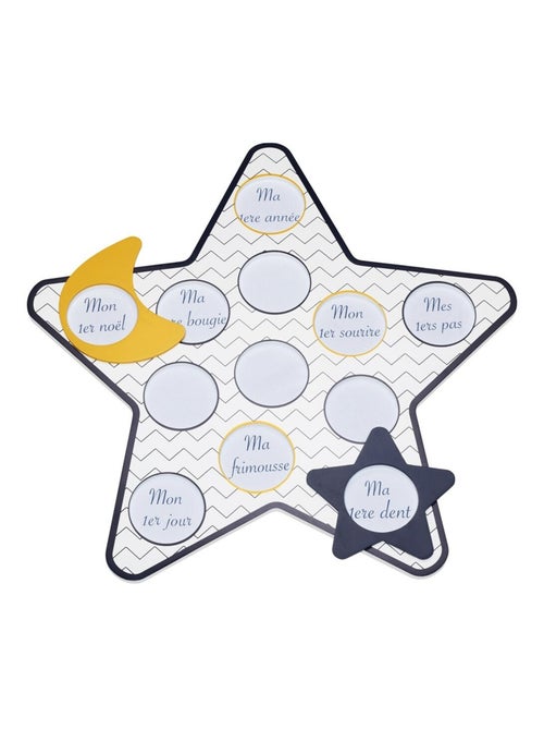 Pèle-mêle 12 photos en bois étoile - SAUTHON - Kiabi