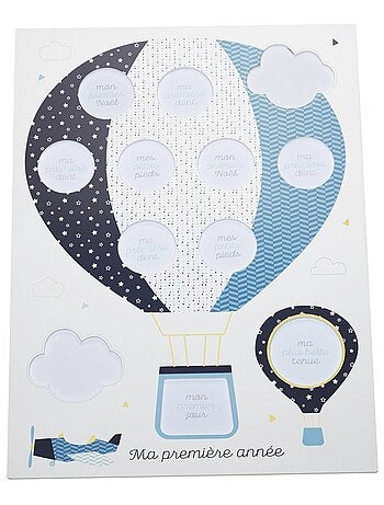 Pèle-mêle 12 photos en bois montgolfière - SAUTHON