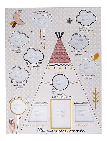 Pèle-mêle 12 photos en bois Tipi - SAUTHON