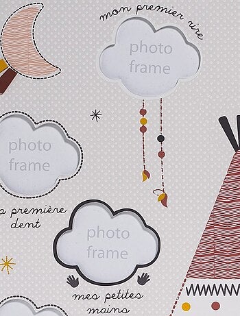 Pèle-mêle 12 photos en bois Tipi - SAUTHON