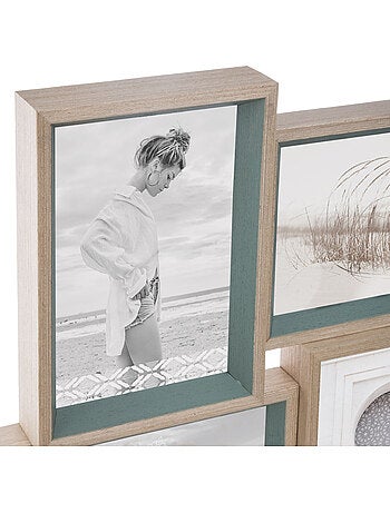 Pêle-mêle 4 photos bicolore en bois MOLY