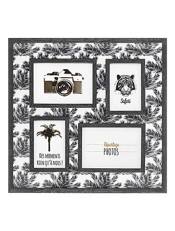 Pêle-mêle 4 photos en relief imprimé Palmier