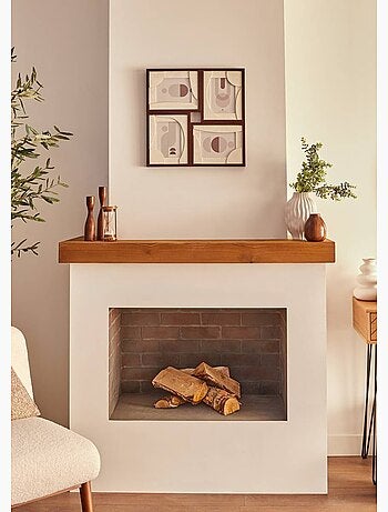 Pêle mêle carré bois, 4 cadres photos - Atmosphera