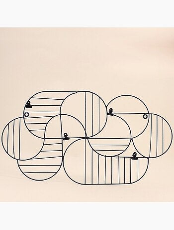 Pêle-mêle design en métal noir 59x31cm