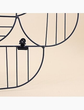 Pêle-mêle design en métal noir 59x31cm