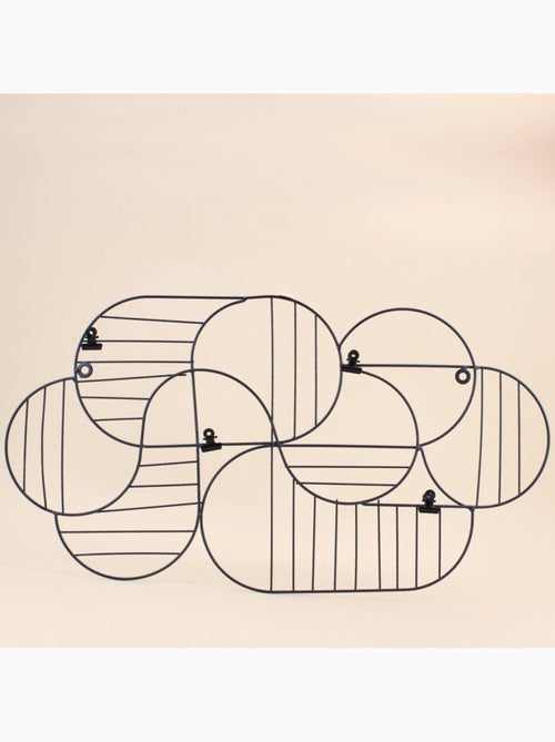 Pêle-mêle design en métal noir 59x31cm - Kiabi