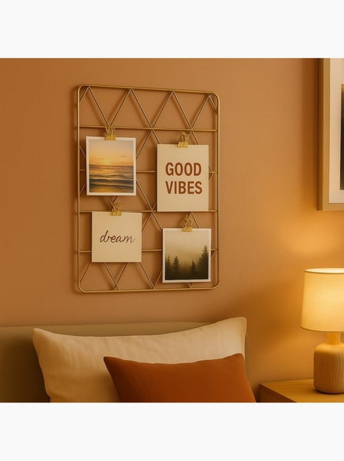 Pêle-mêle en métal doré 40x50cm - Kiabi