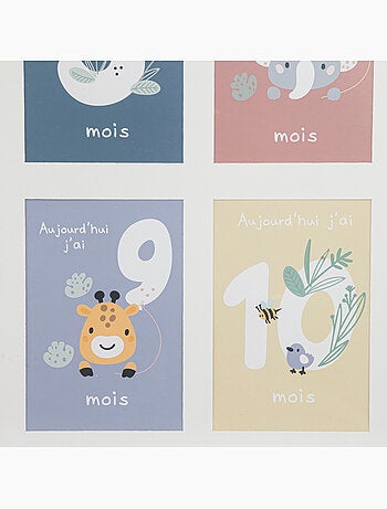 Pêle-mêle enfant en bois peint 12 mois ZURIA