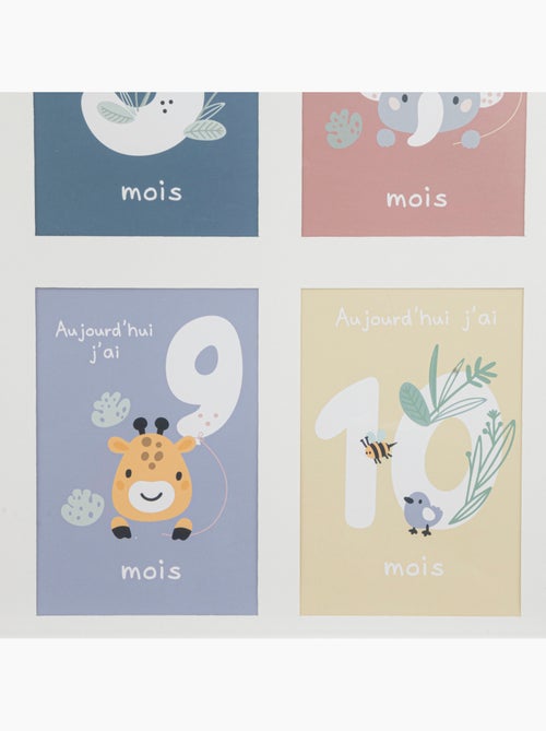 Pêle-mêle enfant en bois peint 12 mois ZURIA - Kiabi