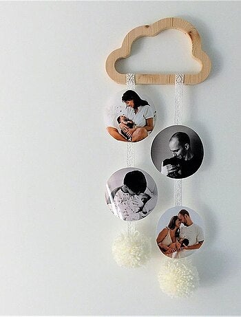 Pele Mele Photos Bois et Dentelle à faire soi même Kit Nuage