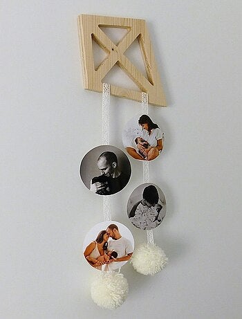 Pele Mele Photos Bois et Dentelle DIY Kit Cerf Volant