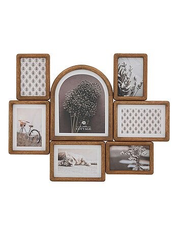 Pêle-mêle vintage 7 photos en bois FELISA