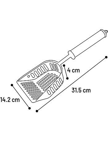 Pelle a litiere pour chat en acier inoxydable Ian