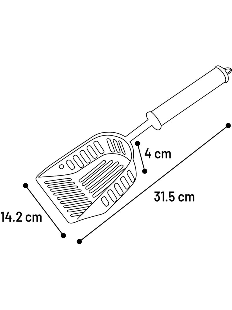 Pelle a litiere pour chat en acier inoxydable Ian Argent - Kiabi