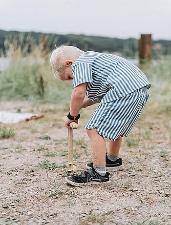 Pelle, râteau et foret à sable