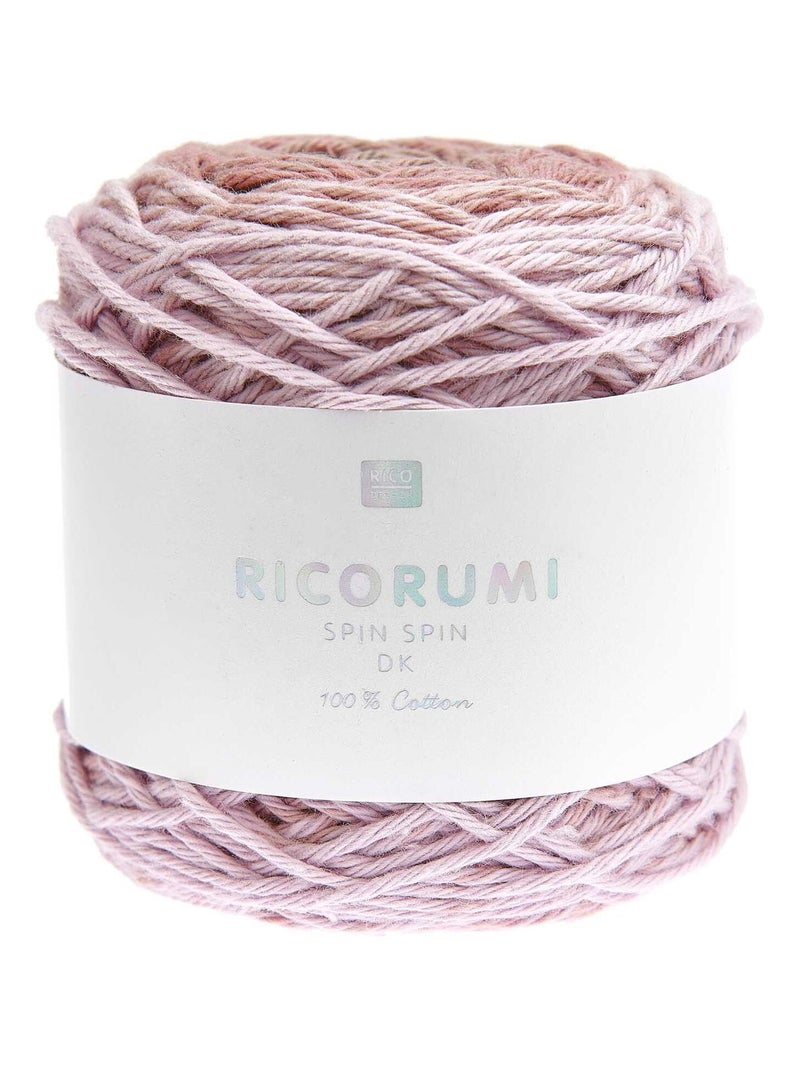 Pelote fil coton mauve - ricorumi spin spin 50 g - Rico Design Rose - Kiabi