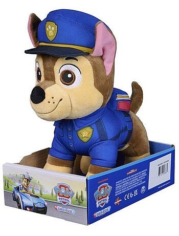 Peluche - chase - 25cm - search & rescue - la pat'patrouille