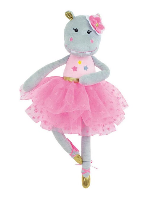 Peluche - Opéra Une Hippopotame danseuse Avec Une Robe Rose - 40 CM - Kiabi