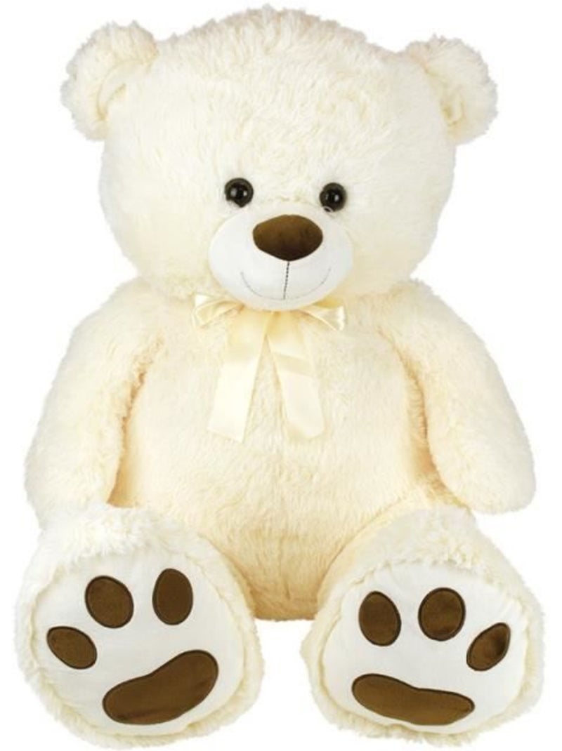 Peluche - Ours Avec Noeud - 100cm Beige - Kiabi
