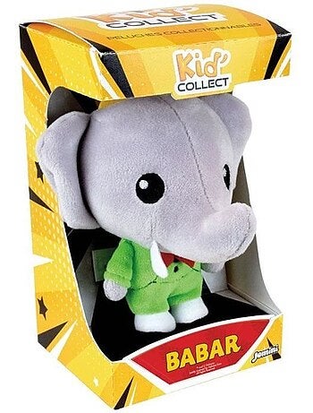 Peluche à collectionner elephant - jemini - babar - kid'collect +/- 13 cm