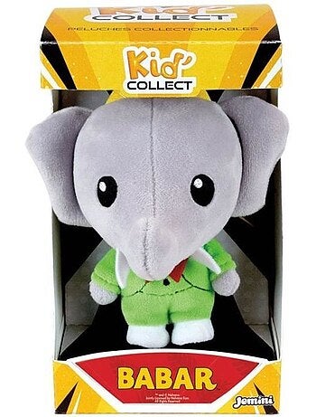 Peluche à collectionner elephant - jemini - babar - kid'collect +/- 13 cm