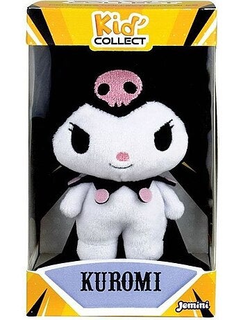 Peluche à collectionner kuromi - jemini - hello kitty - kid'collect +/- 13 cm