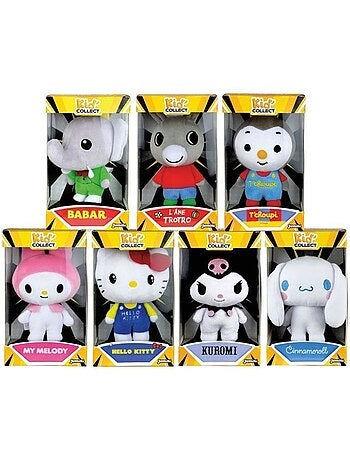 Peluche à collectionner my melody - jemini - hello kitty - kid'collect +/- 13 cm