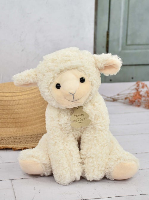 Peluche Agneau beige 30 cm - Kiabi