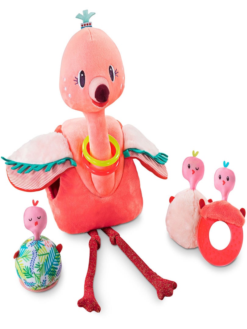 Kit Punch Needle Débutant Figured'Art - Flamant Rose 20x20cm - Tout Inclus