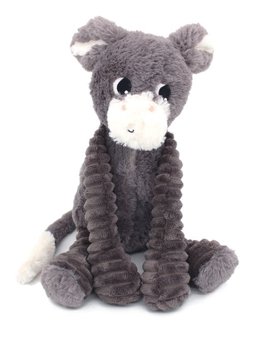 Peluche âne maman et son bébé gris - Kiabi