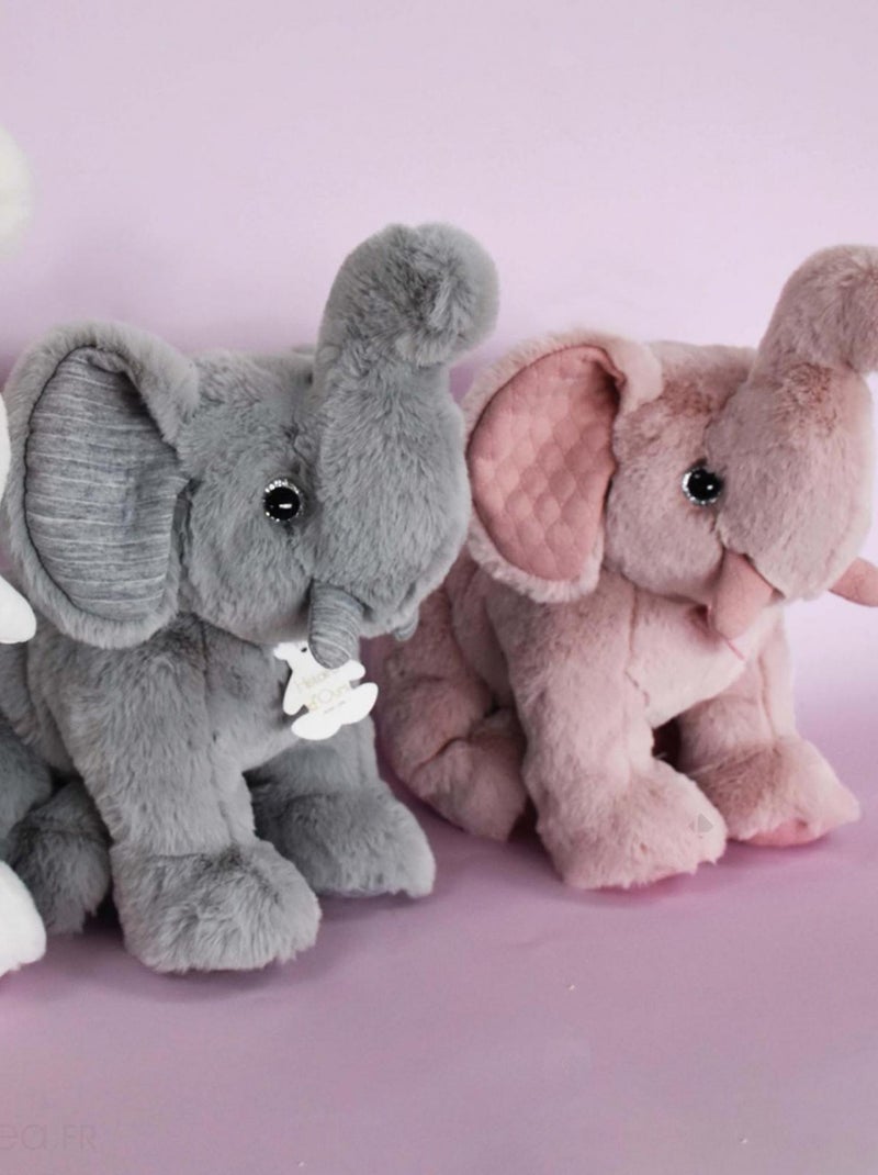 Peluche animal collection PREPPY CHICS Eléphant Gris - Kiabi