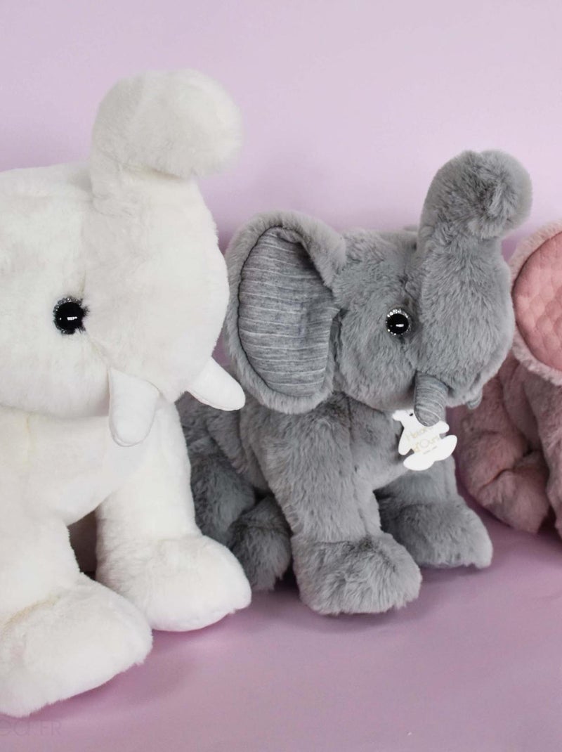 Peluche animal collection PREPPY CHICS Eléphant Rose - Kiabi