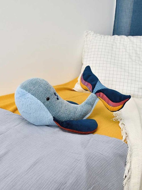 Peluche Baleine bleue 30 cm - Kiabi
