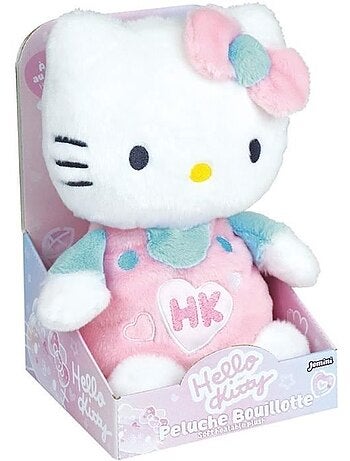 Peluche bouillote - hello kitty - jemini - douce - 21 cm