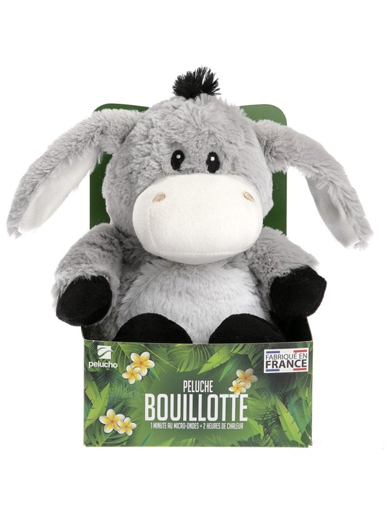 Peluche Bouillotte Ane - Made in France Gris - Kiabi
