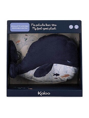 Peluche bouillotte bien-être baleine Petit calme (17 cm)