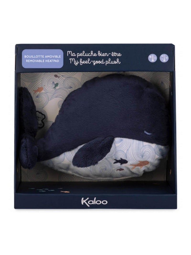 Peluche bouillotte bien-être baleine Petit calme (17 cm) Bleu - Kiabi