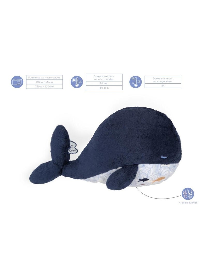 Peluche bouillotte bien-être baleine Petit calme (17 cm) Bleu - Kiabi