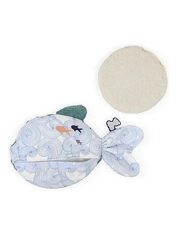 Peluche bouillotte bien-être poisson Petit calme (25 cm)