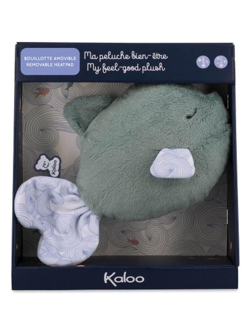 Peluche bouillotte bien être poisson Petit calme 25 cm Bleu Kiabi